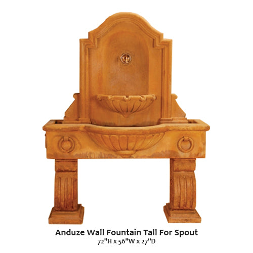 Anduze Wall Fountain Tall For Spout