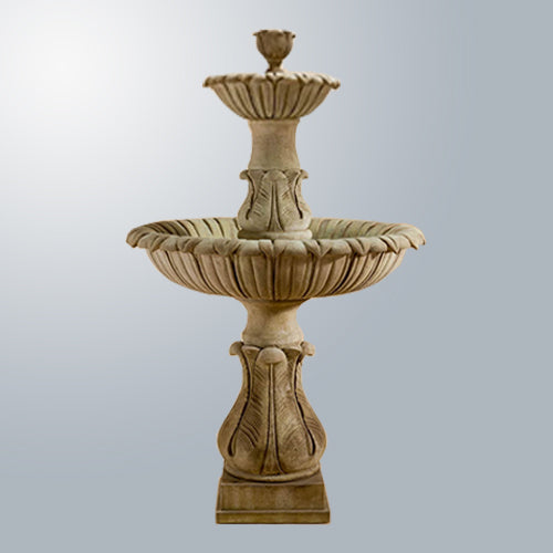 Calanthia Two Tier Fountain With Lotus Finial