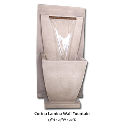 Corina Lamina Wall Fountain