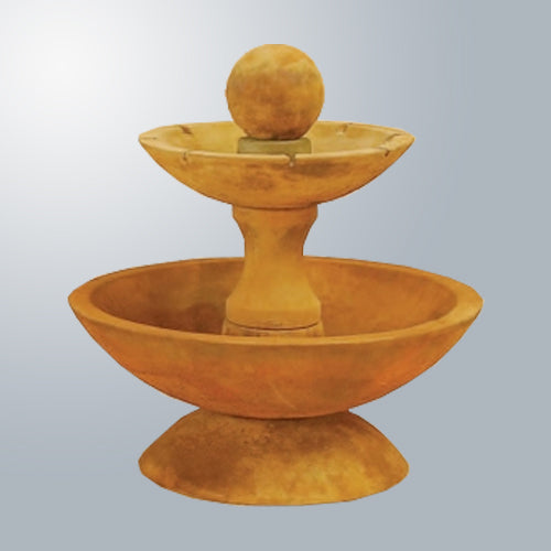 Due Two Tier Fountain Short With Spillways
