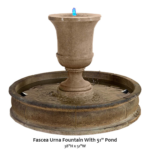 Fascea Urna Fountain With 51" Pond