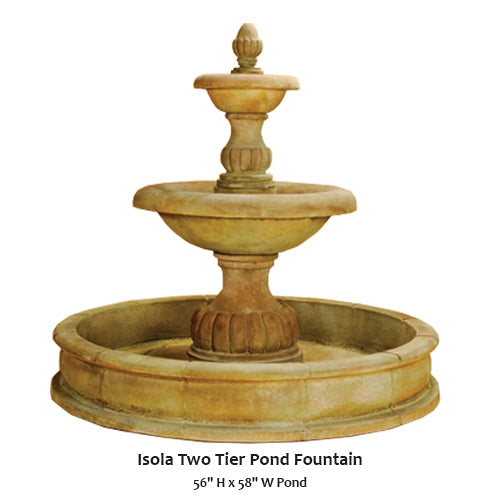 Isola Two Tier Pond Fountain