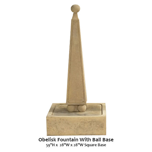 Obelisk Fountain With Ball Base