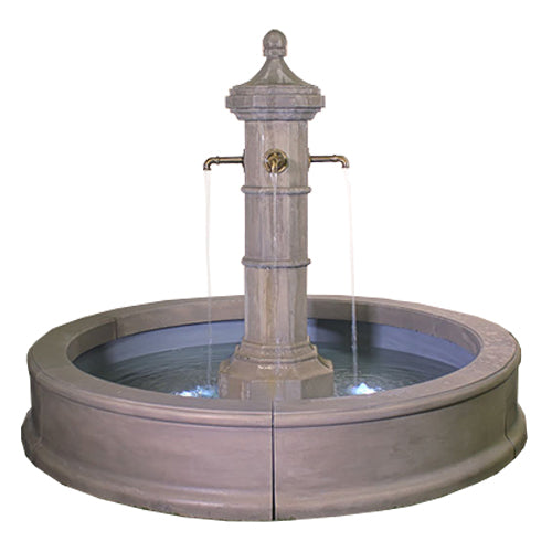 Robaix Column Fountain For Spouts-Column Only-Plumbed for Pond