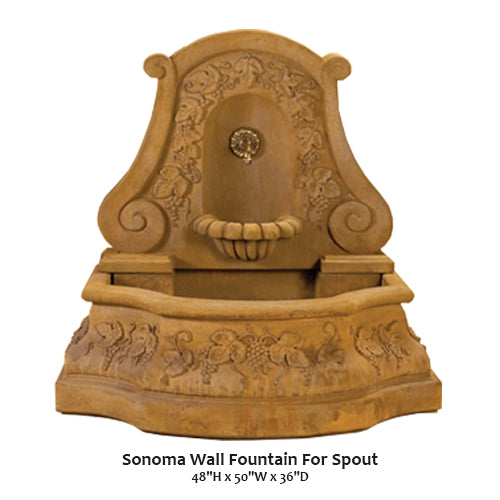 Sonoma Wall Fountain For Spout