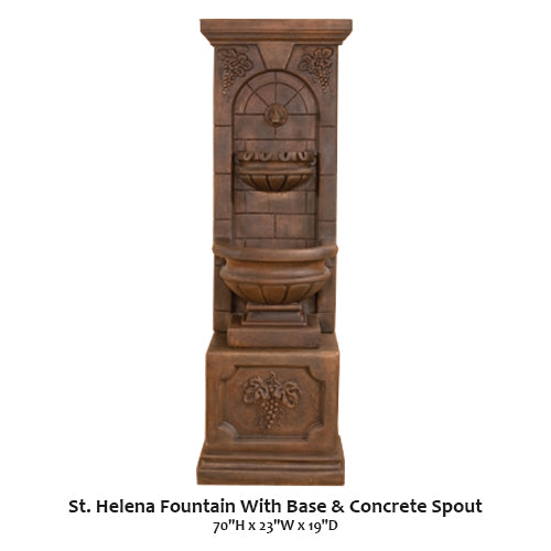 St. Helena Fountain With Base & Concrete Spout