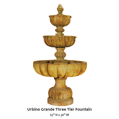 Urbino Grande Three Tier Fountain