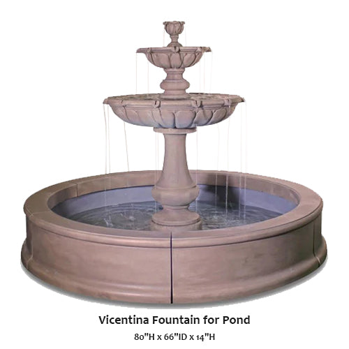 Vicentina Fountain for Pond