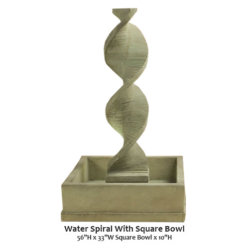 Water Spiral With Square Bowl