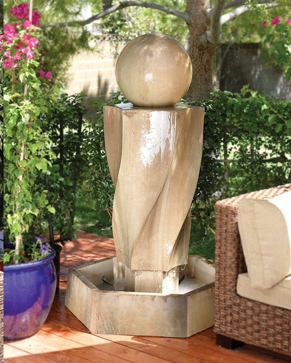 Vortex With Ball Outdoor Water Fountain